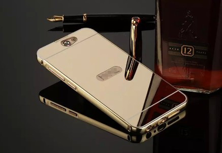 Добави още лукс Бъмпъри за телефони Луксозен алуминиев бъмпър с твърд гръб огледален златист за HTC One A9